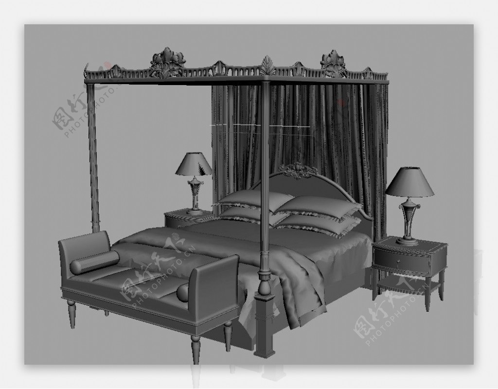 精致欧式家具床组合图片