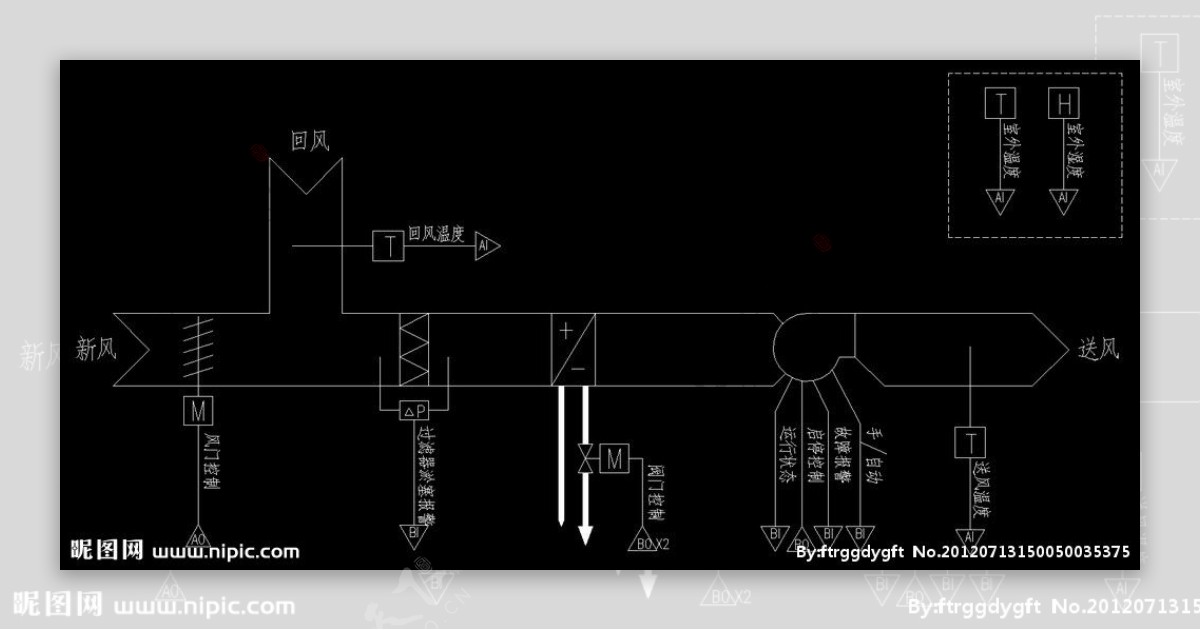 电视台空调机组系统监控原理图图片