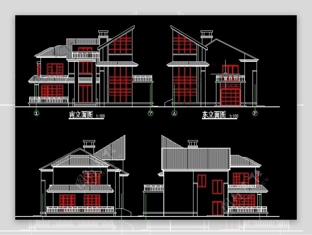 别墅设计施工图图片