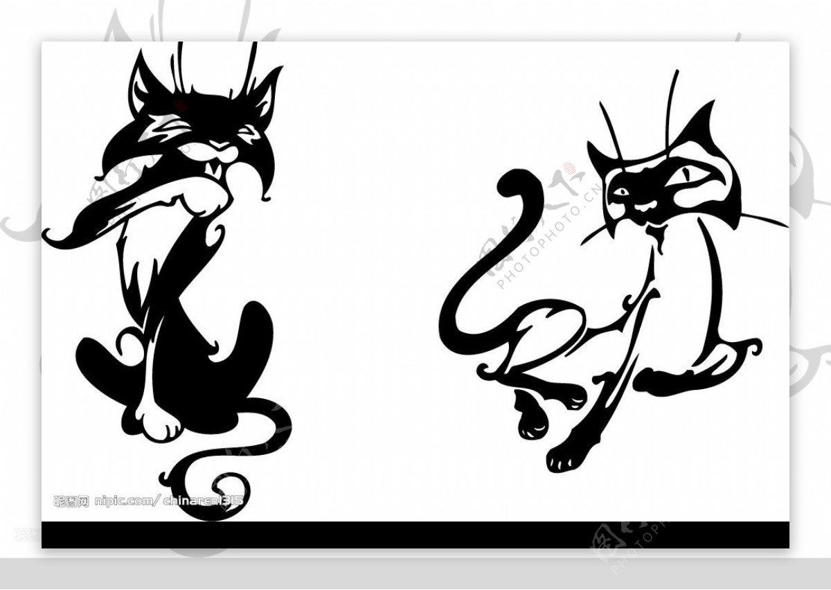美国卡通猫形象矢量图片