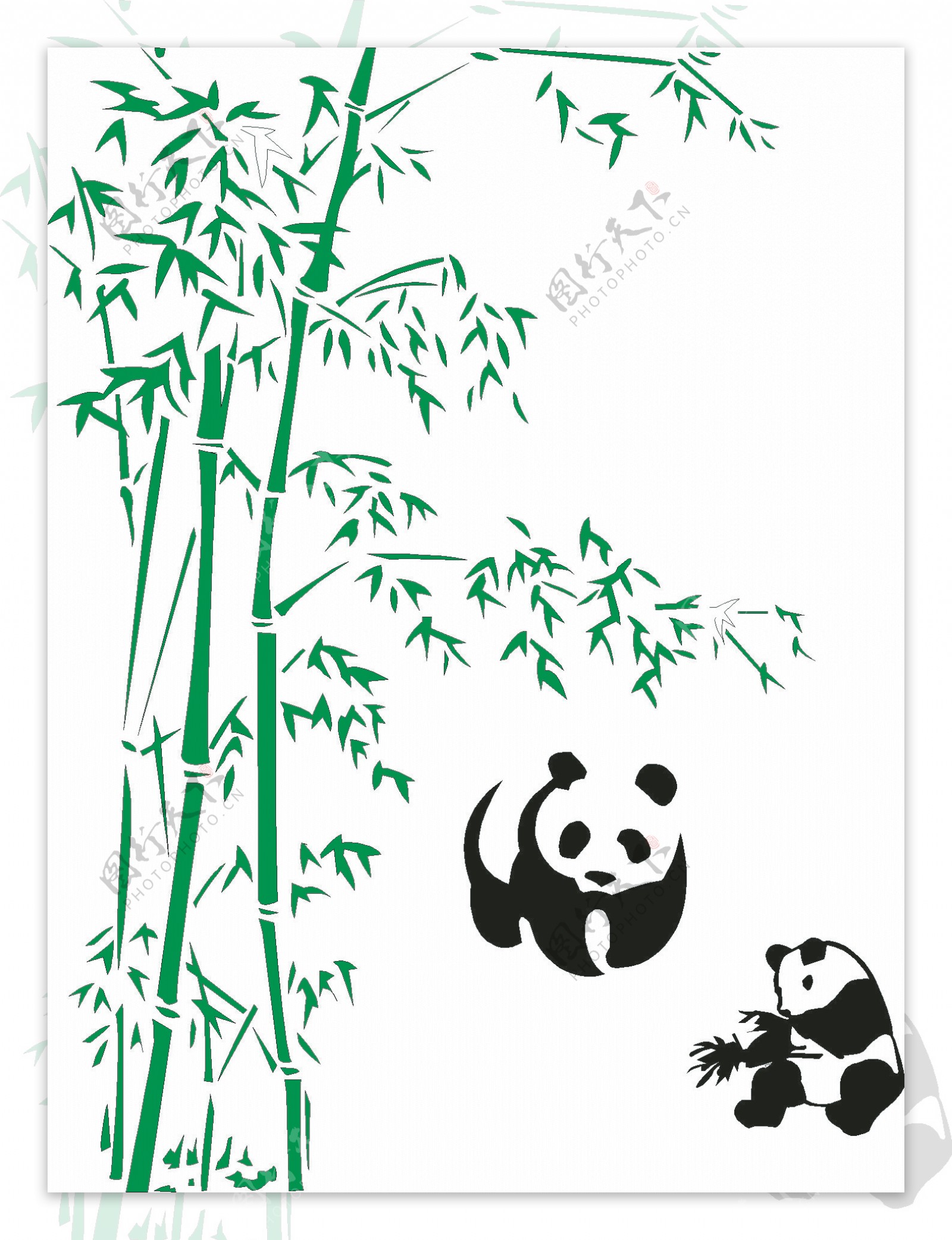 竹子和熊猫图片