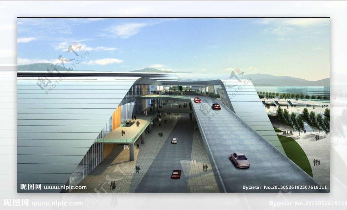 新型火车站入口效果图图片
