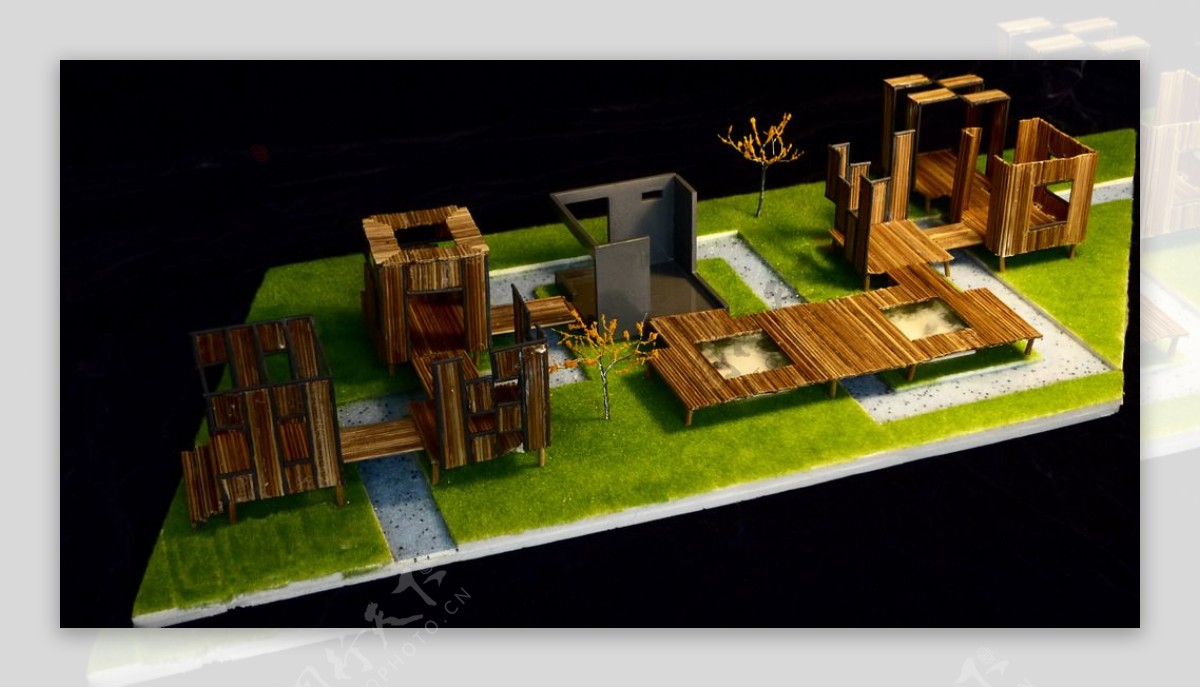木制建筑模型图片