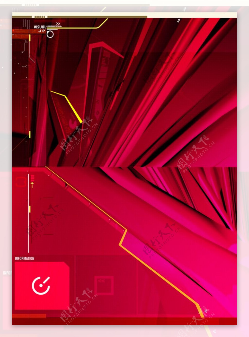 红色梦幻科技空间背景抽象图片