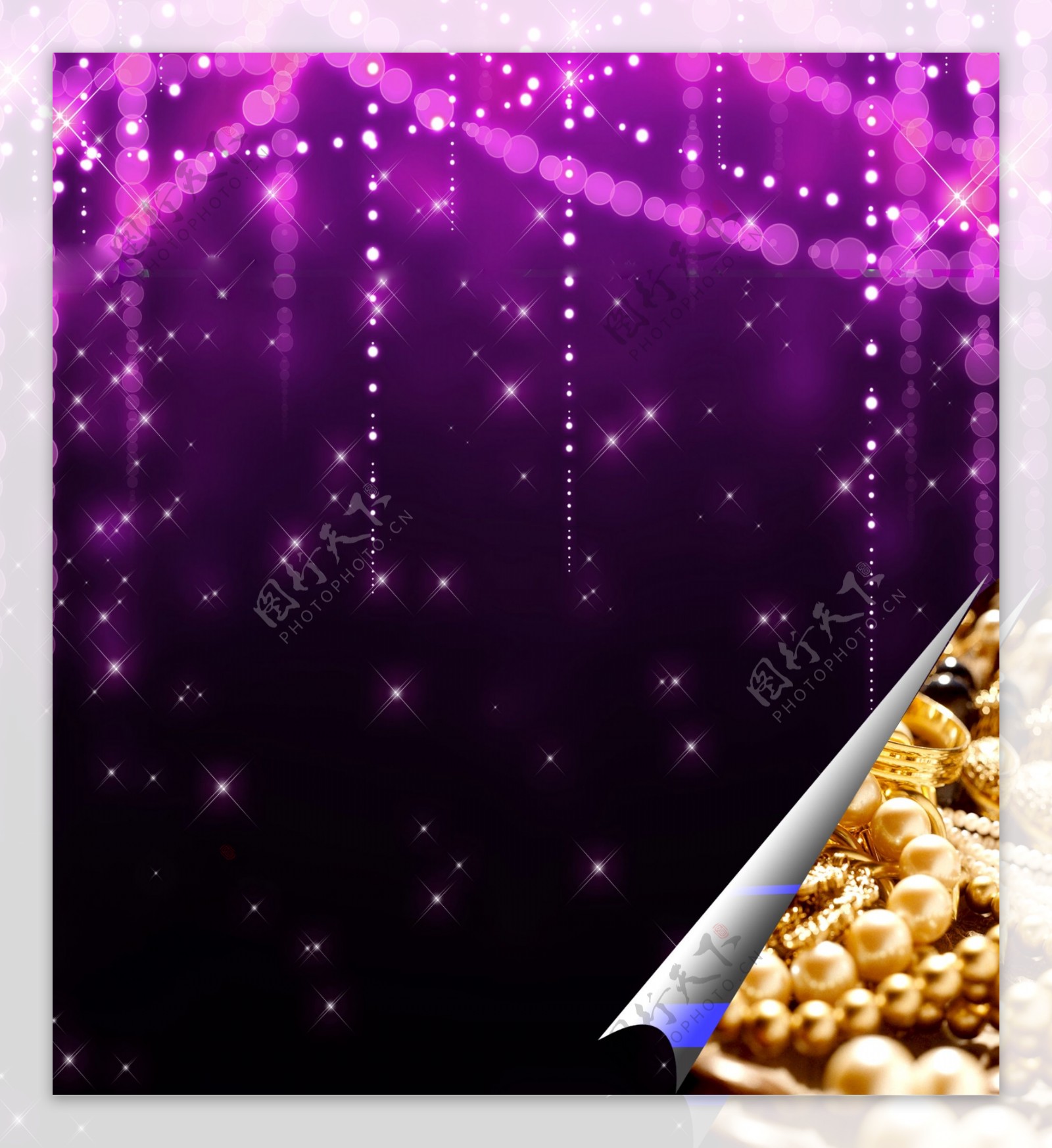 紫色星光珠宝背景图片