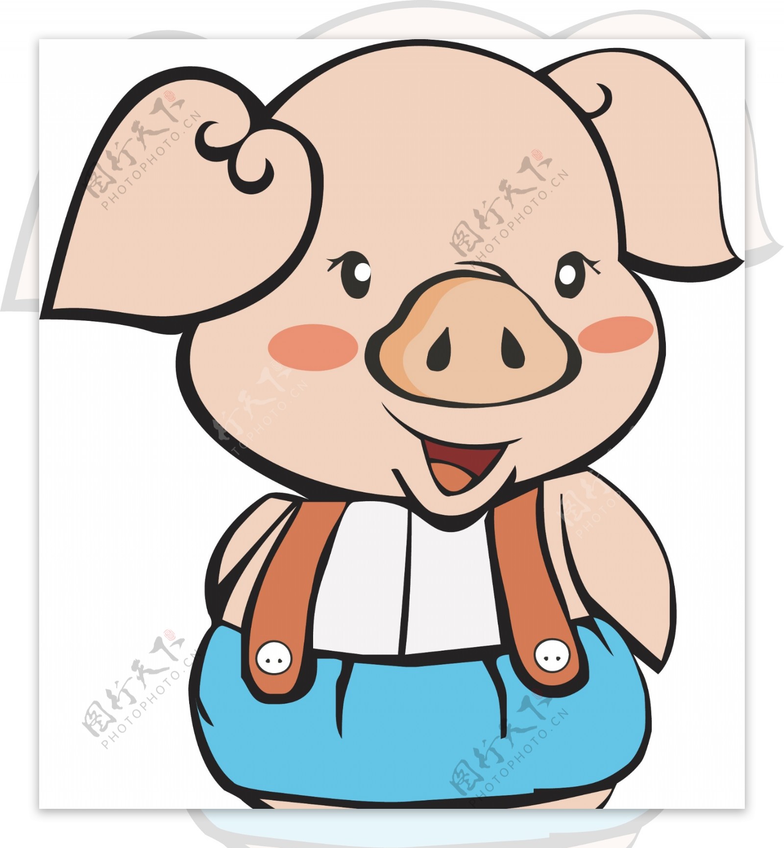 矢量卡通小猪图片素材-编号38802111-图行天下