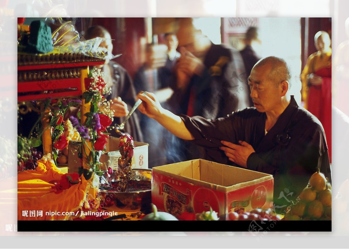 庐山东林寺的浴佛节图片