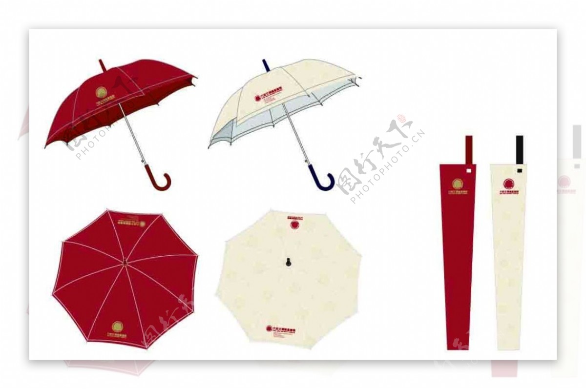 广告伞遮阳伞矢量图图片