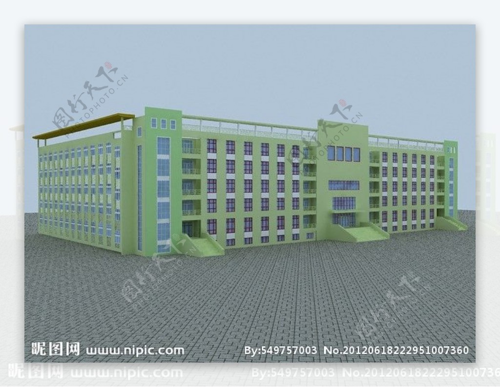 学院建筑设计模型图片