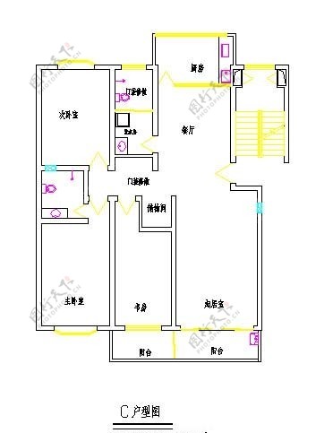 餐厅cad平面施工图图片