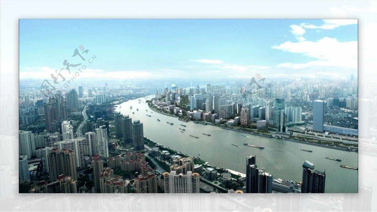 上海南外滩规划实景合成图片