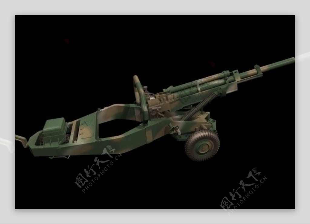 3D自行火炮模型图片