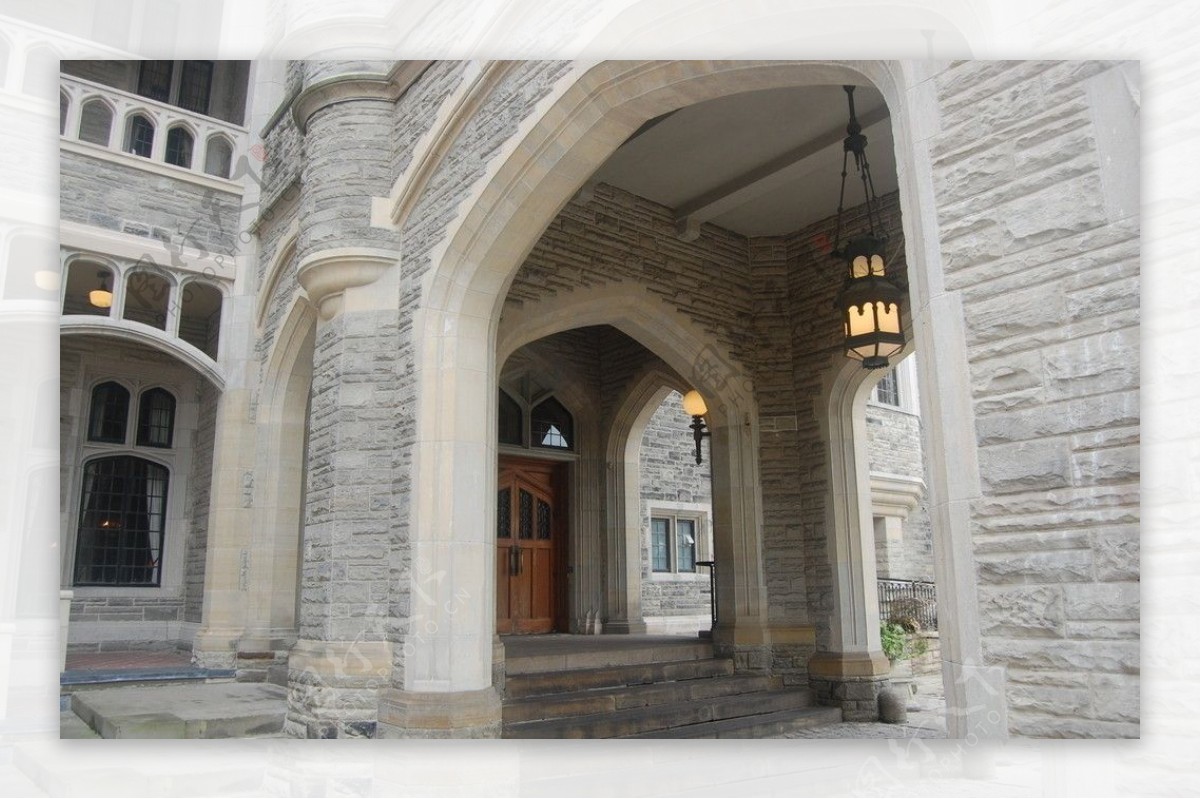 加拿大古堡门廊图片