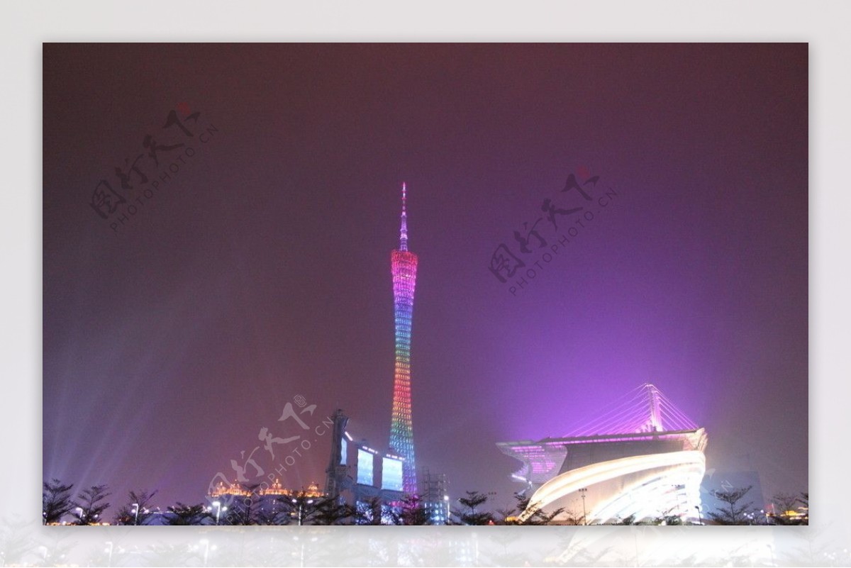 海心沙公园图片广州灯塔夜景