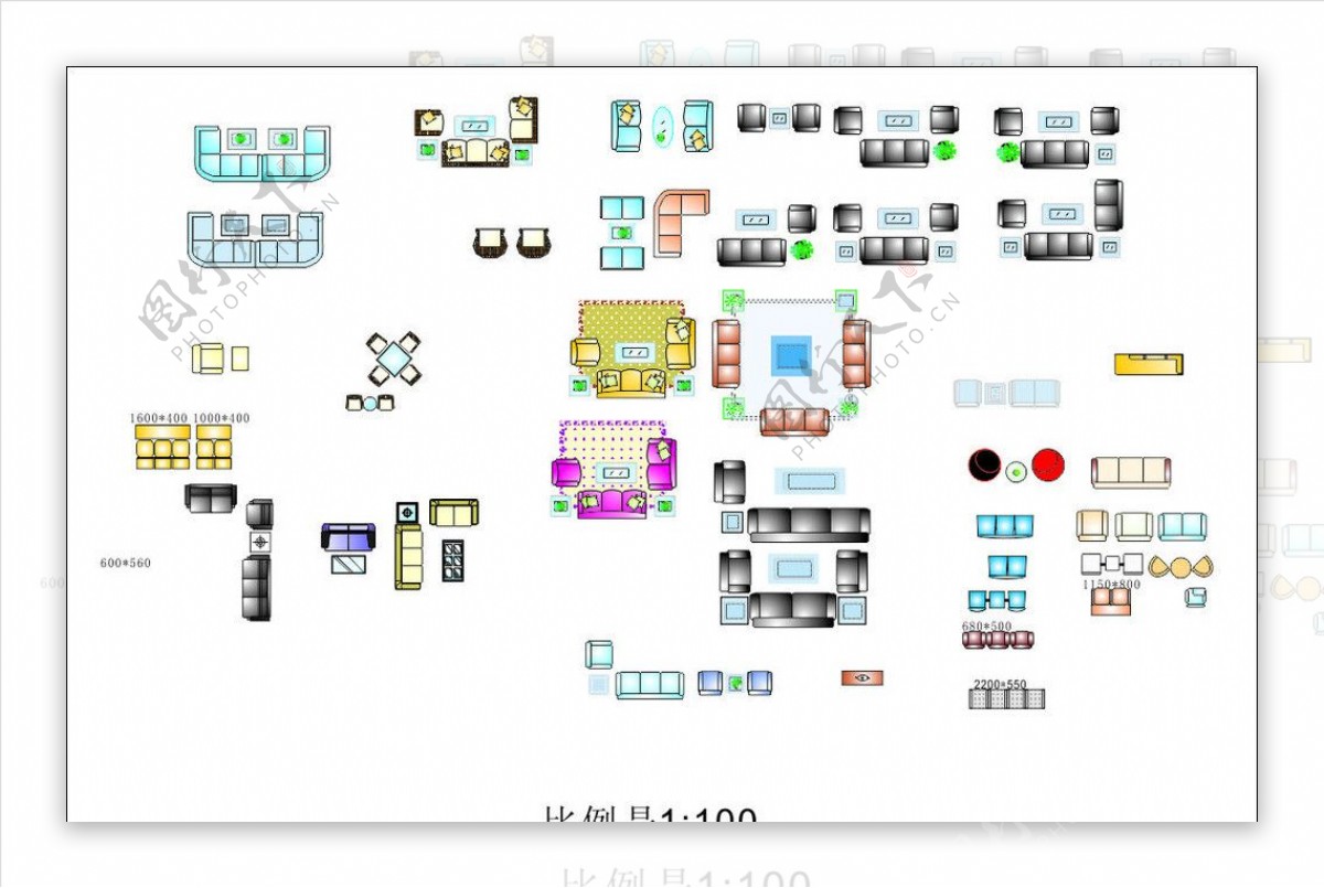 家居沙发系列矢量图图片