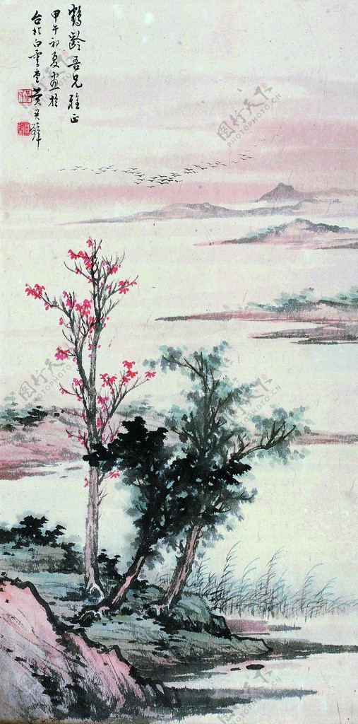 秋江图图片
