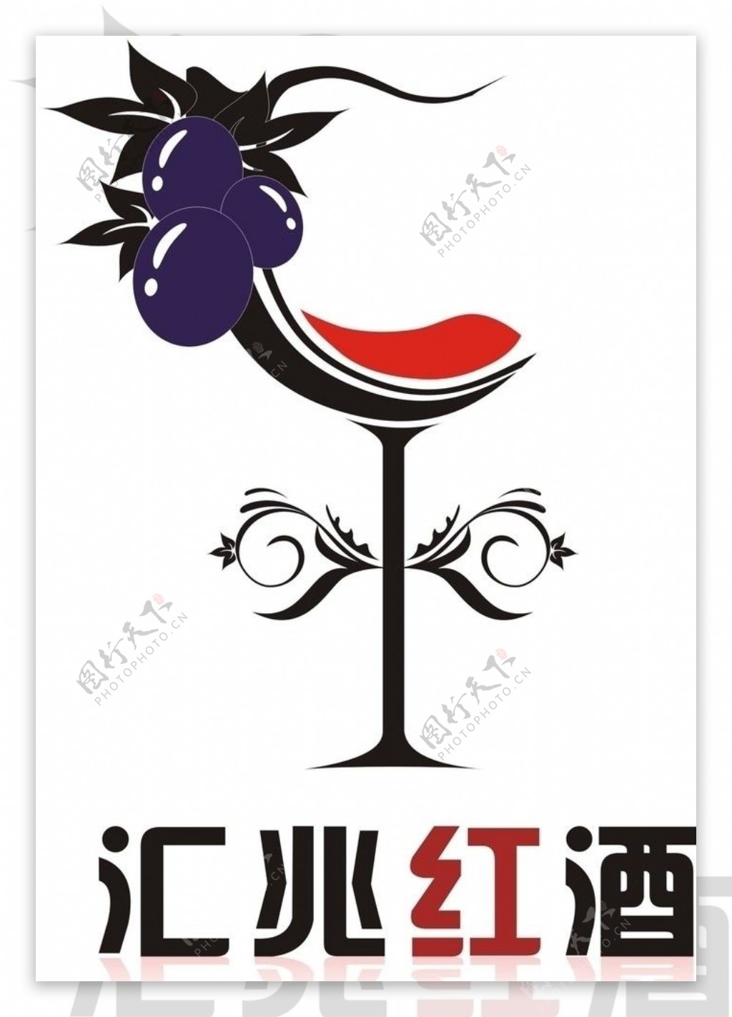 汇兆红酒logo图片
