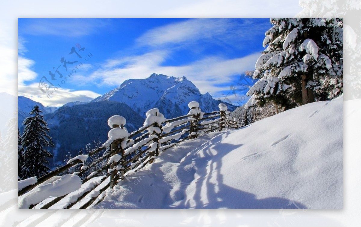 祖山雪景图片