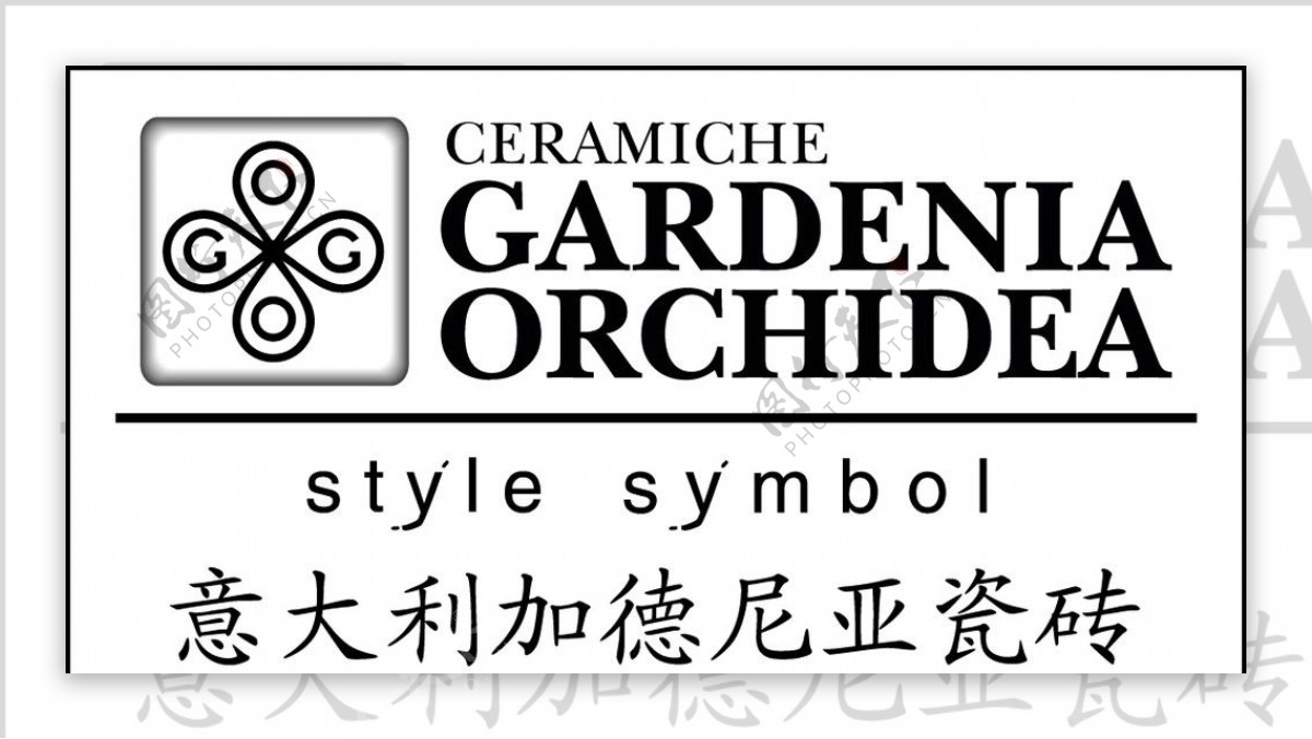 加德尼亚gardeniaorchidea瓷砖标志图片