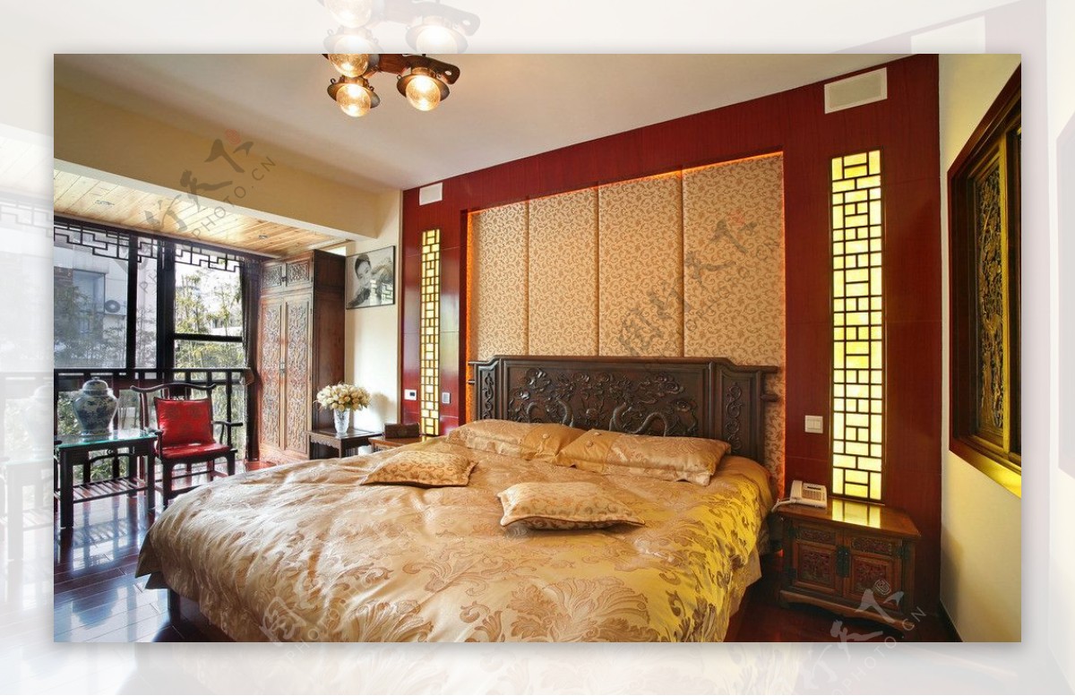 新中式卧室图片