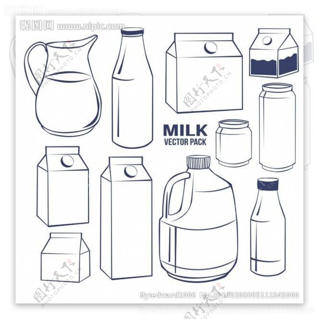 牛奶包装图片