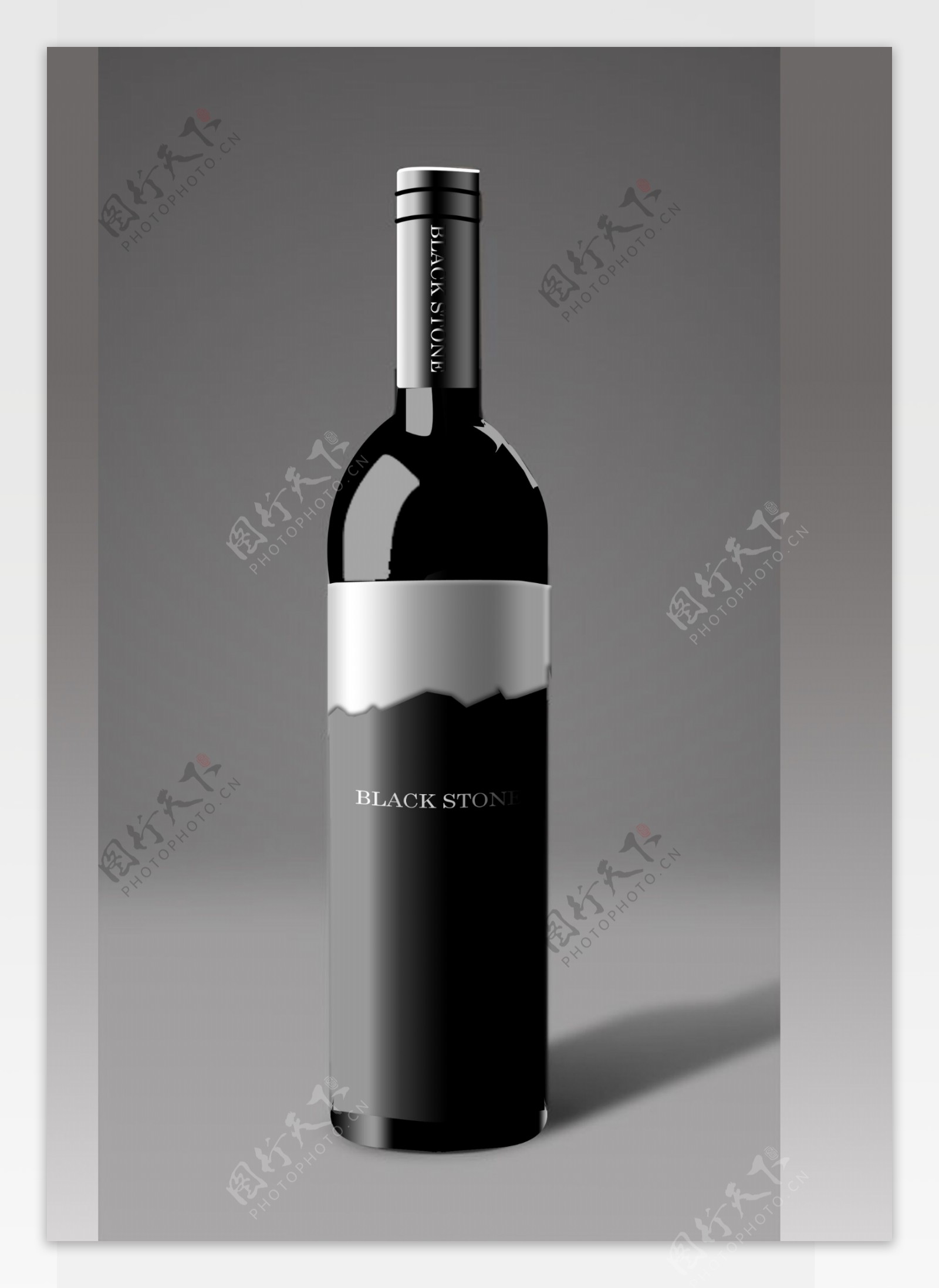 红酒瓶包装设计图片