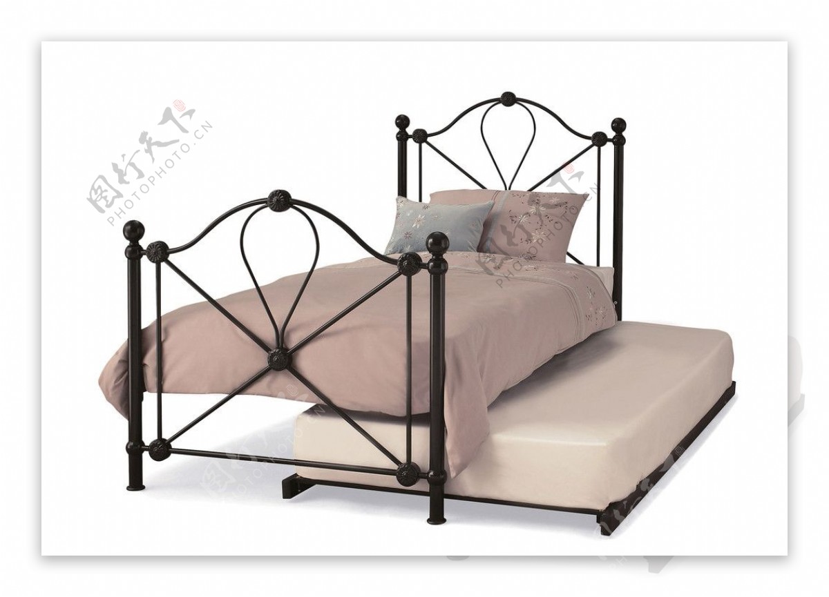 金属床床床垫床单图片