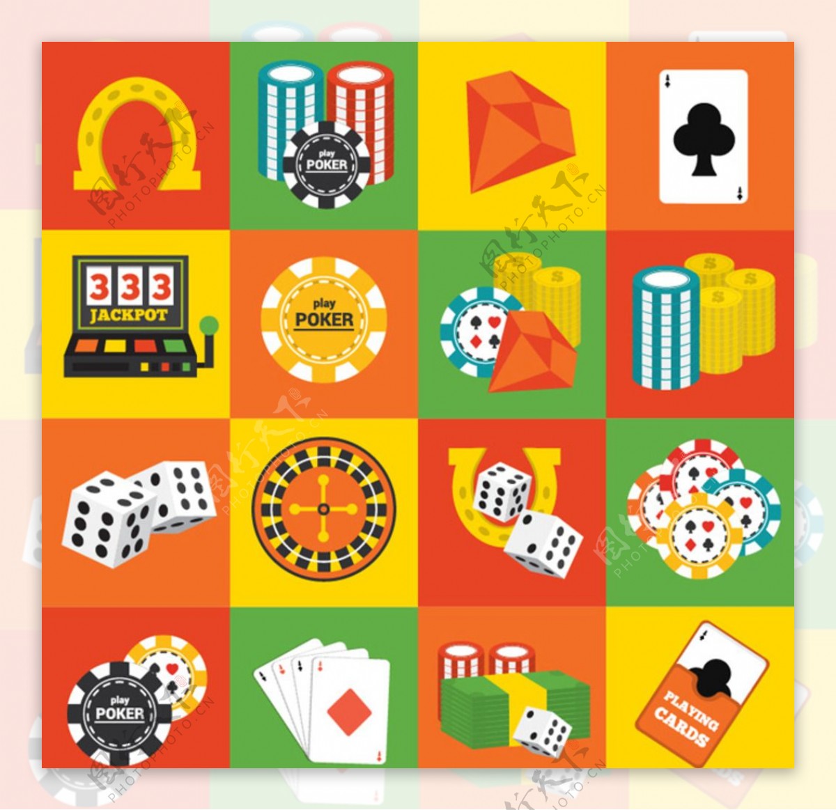 娱乐赌博图标图片