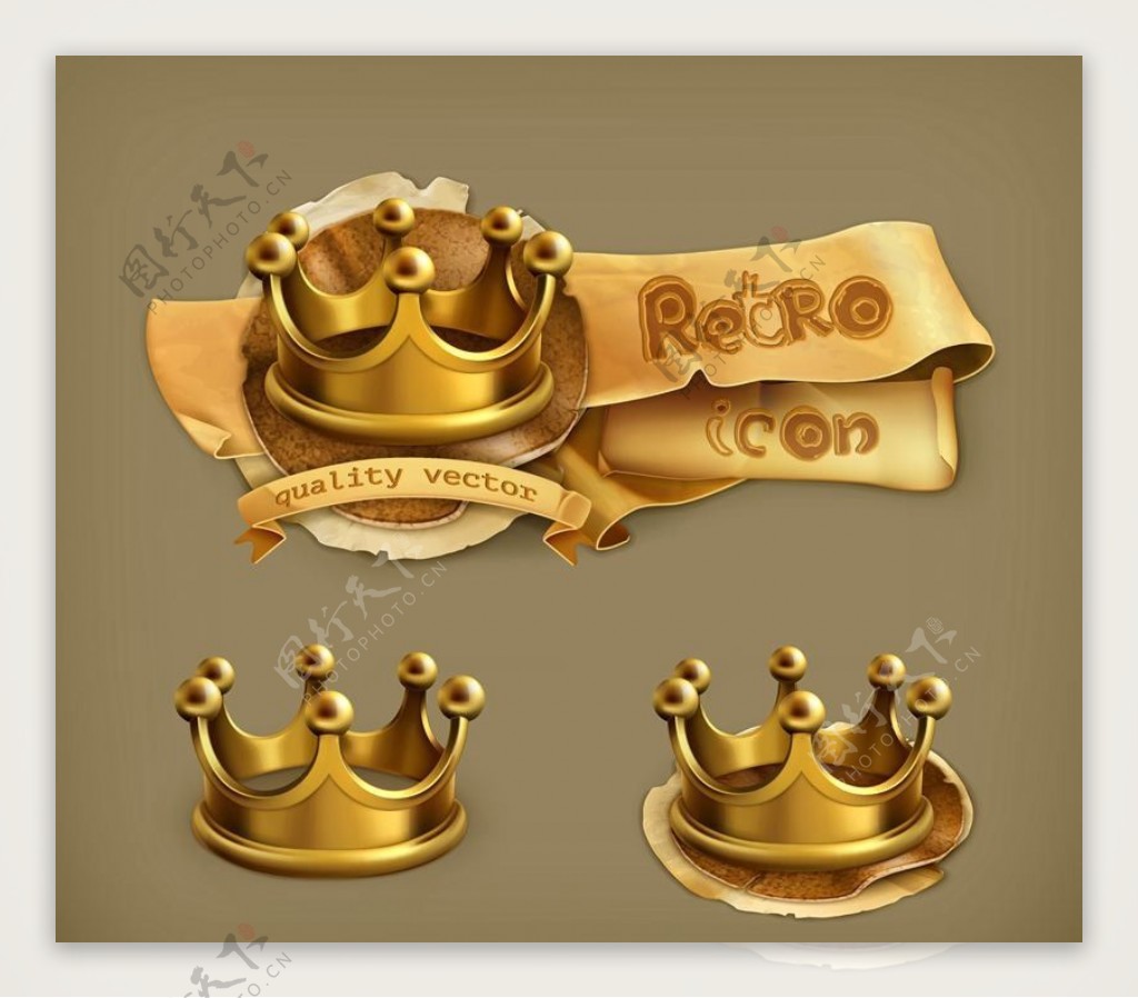 王冠图标标志ICON图片