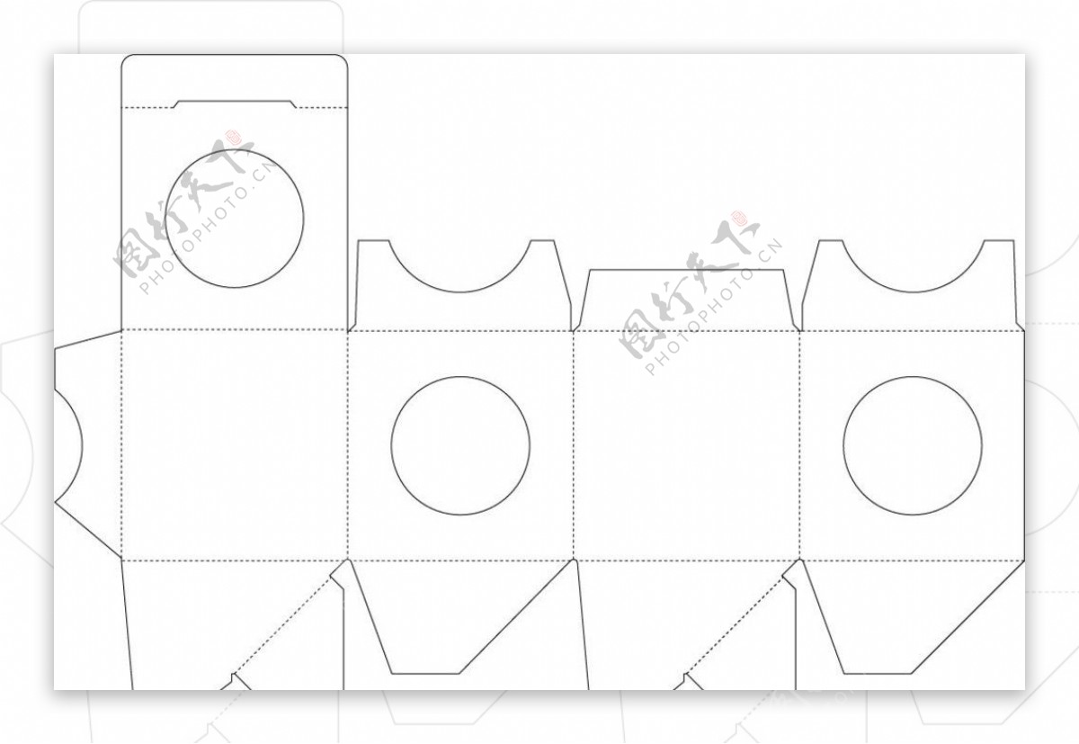 包装盒展开图图片