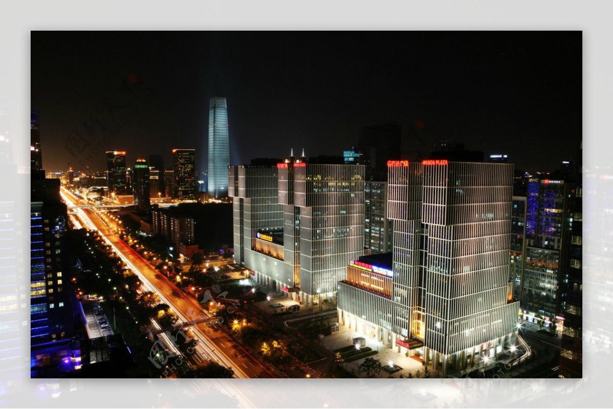 北京夜景一角图片
