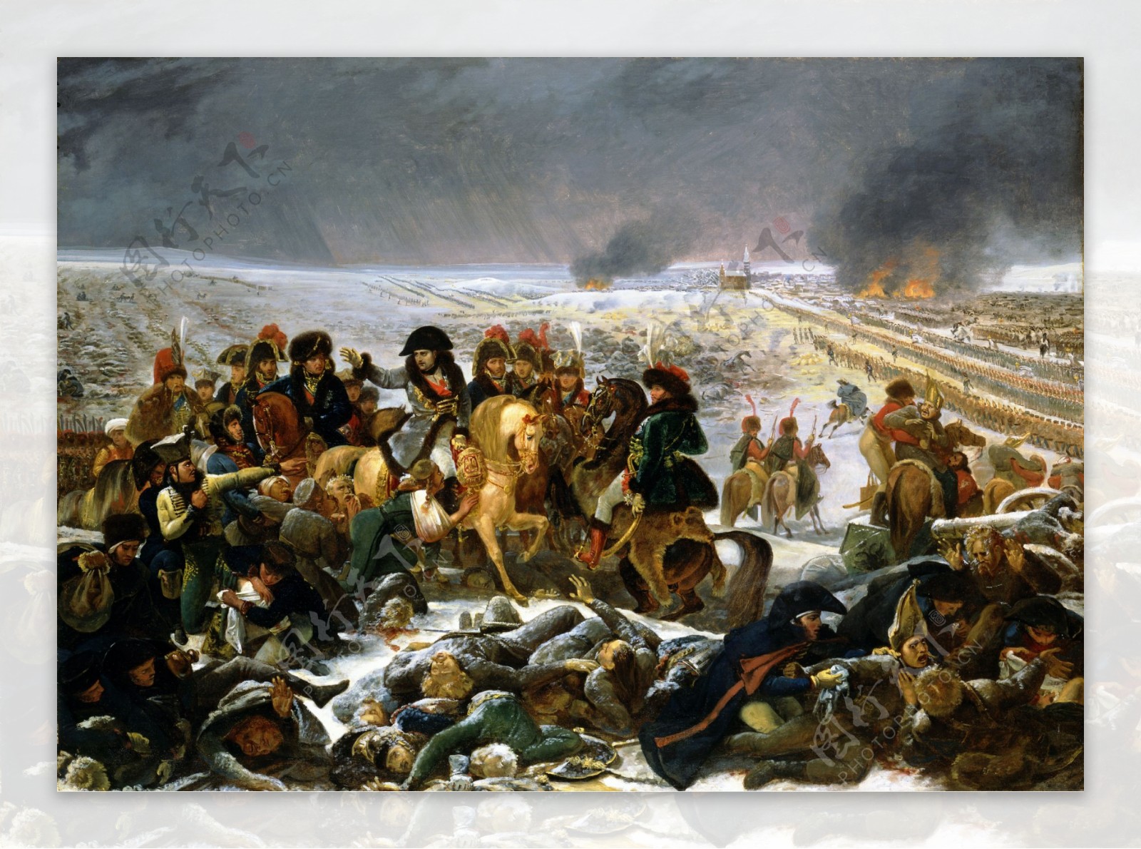 拿破仑在劳艾的战场上图片