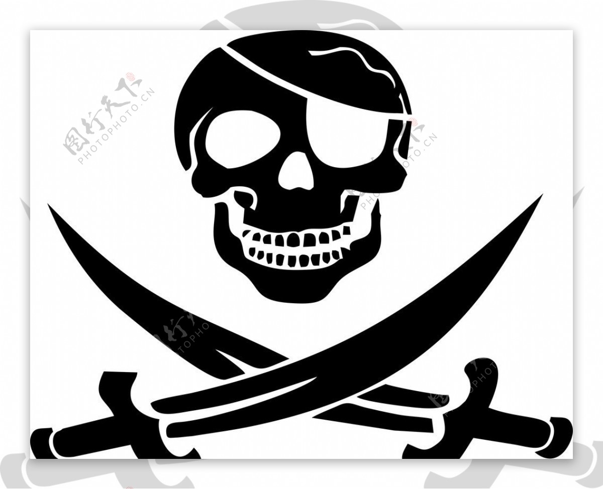 海盗旗骷髅图片