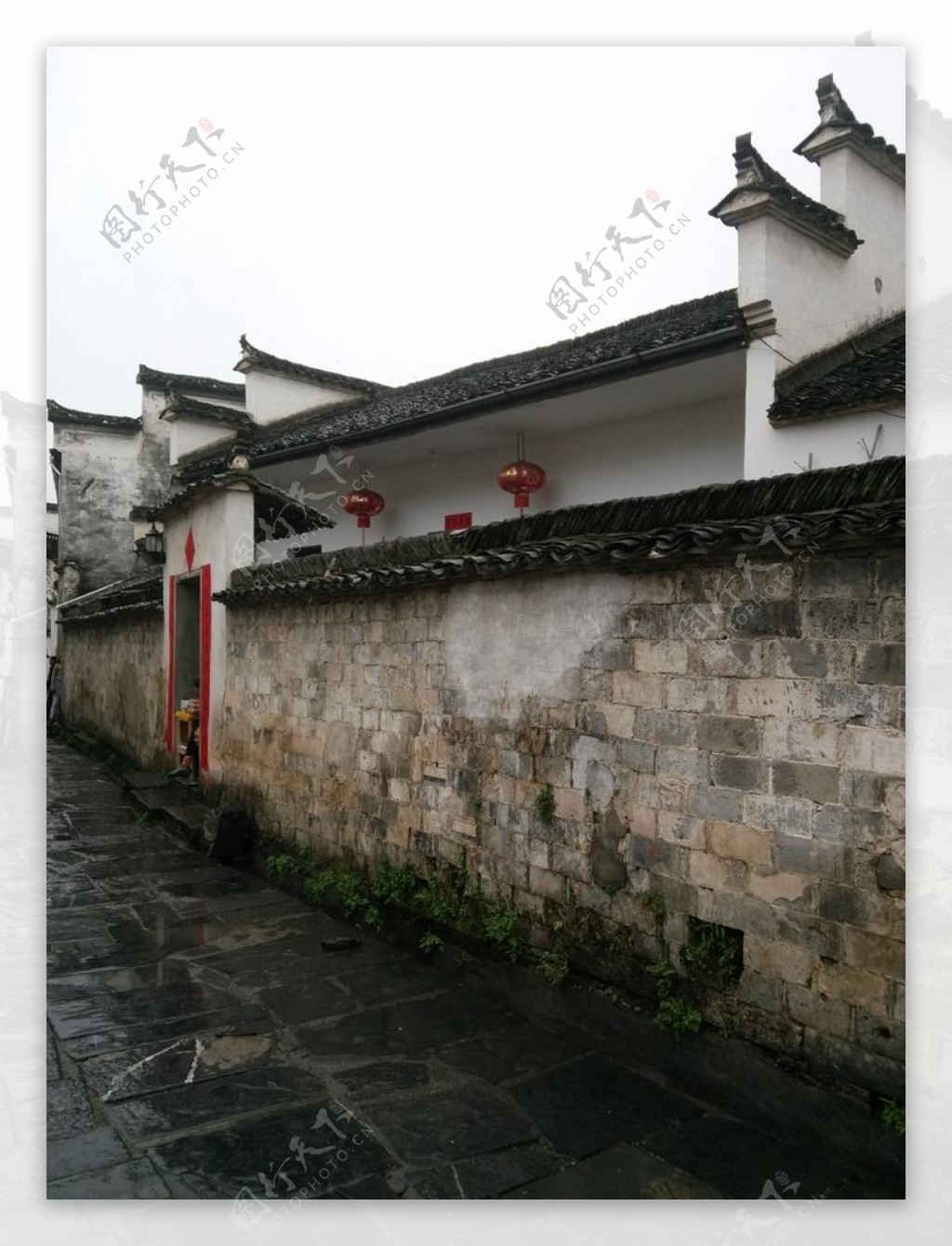 雨天徽建筑图片