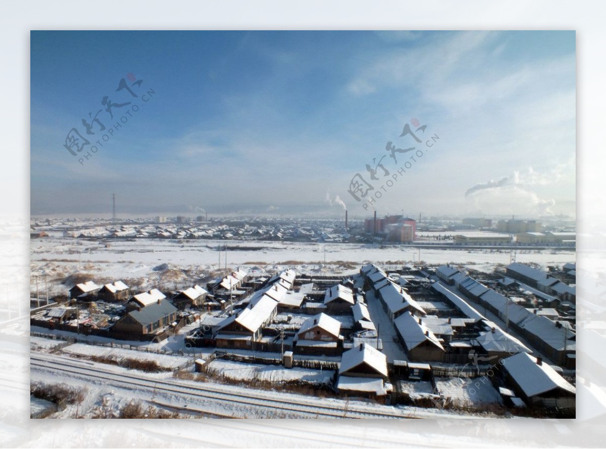 潮查北山冬景图片
