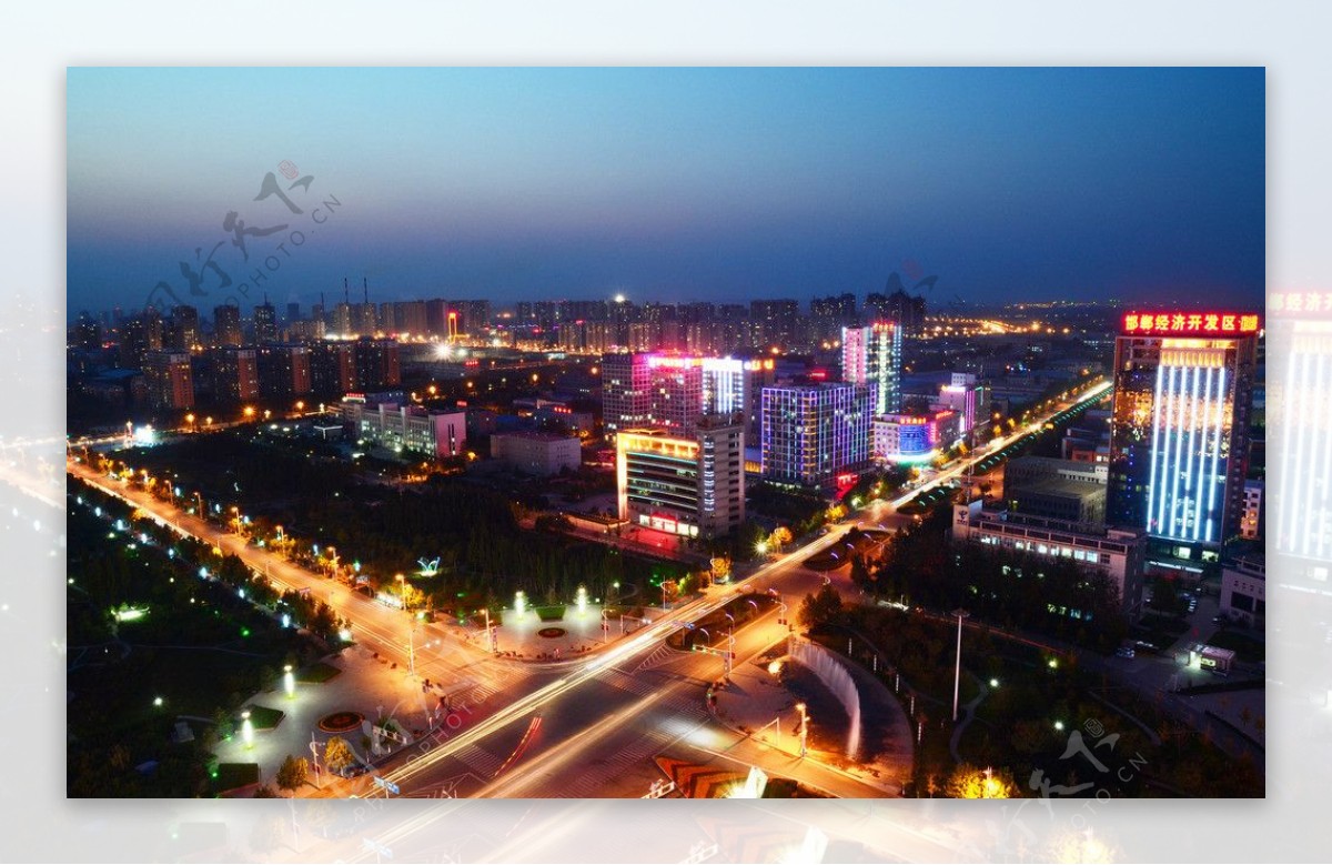 邯郸开发区夜景图片