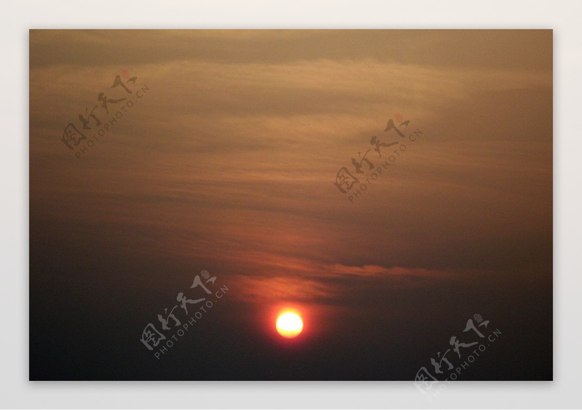 日落庐山小天池图片