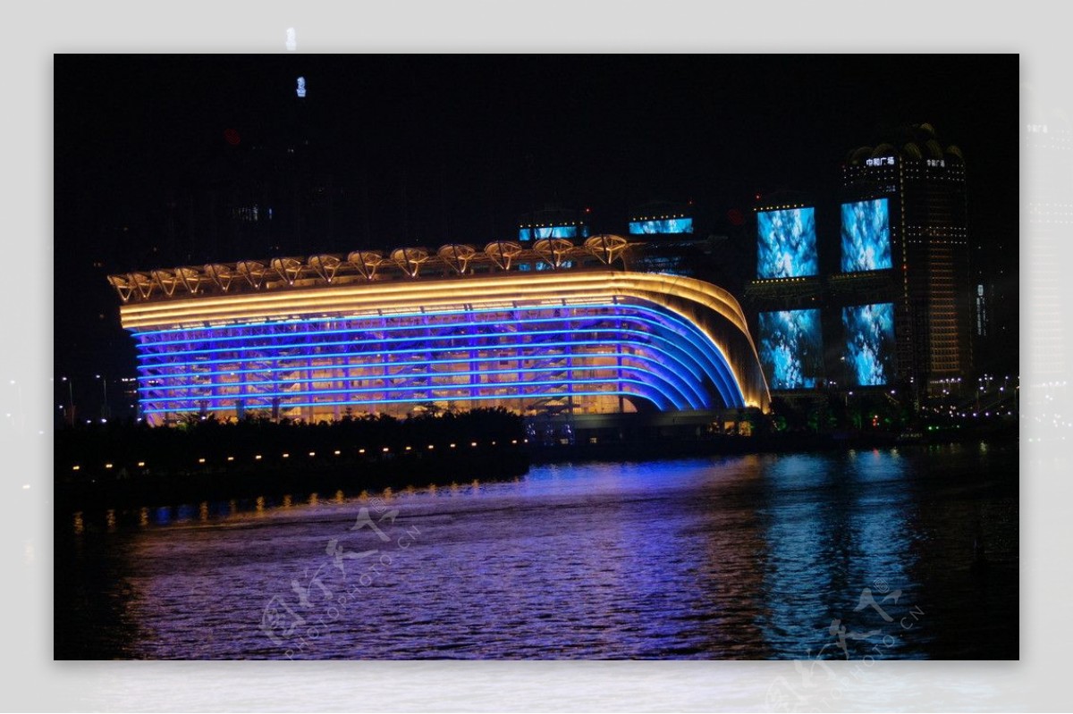 广州海心沙亚运会场馆夜景图片