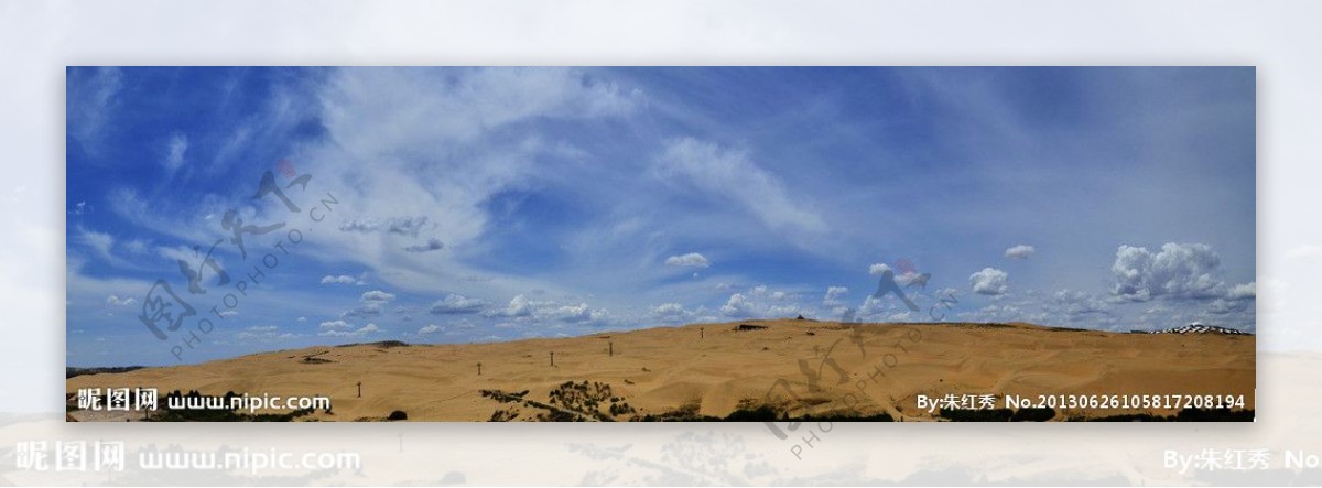 响沙湾沙漠全景图片
