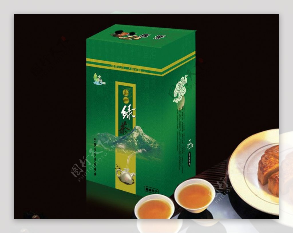 绿茶盒包装图片