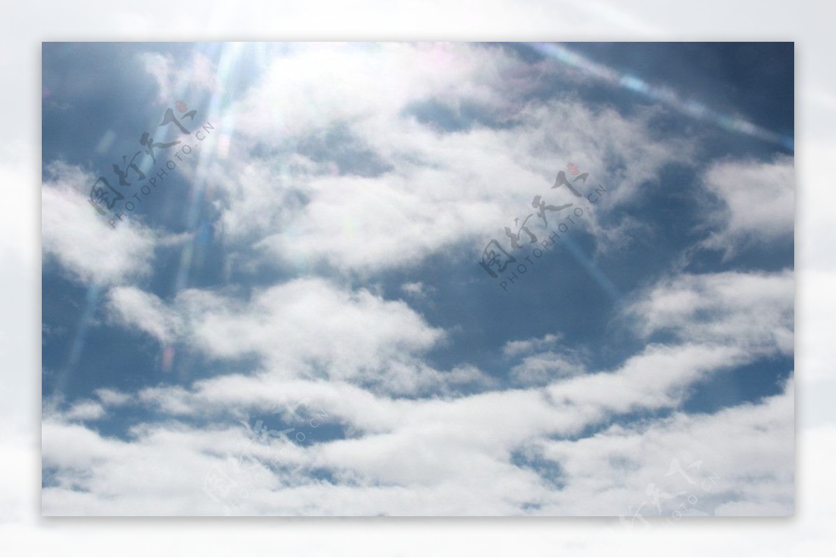 阳光白云图片