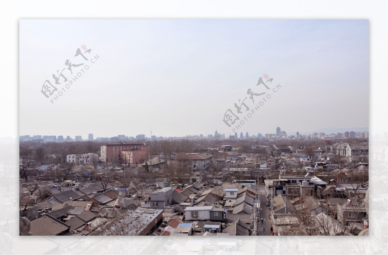 北京鼓楼鸟瞰风景图片