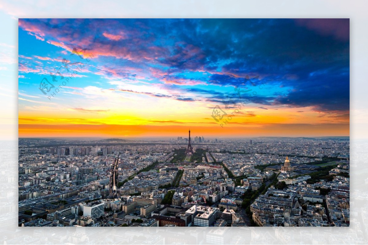 巴黎全景图片