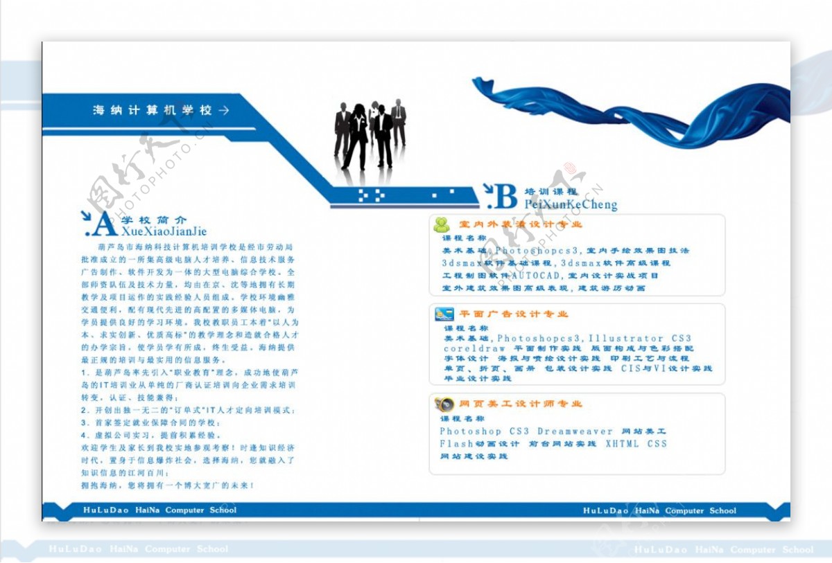 学校宣传画册第二页图片