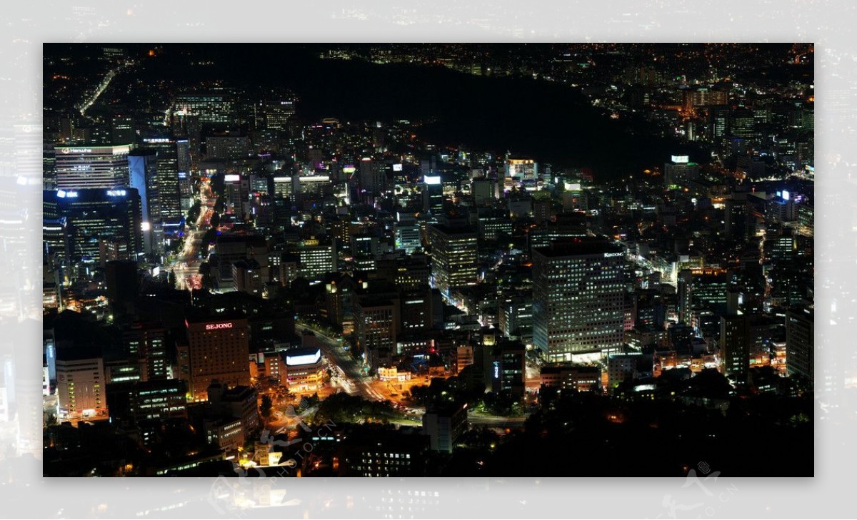 韩国汉城夜景图片