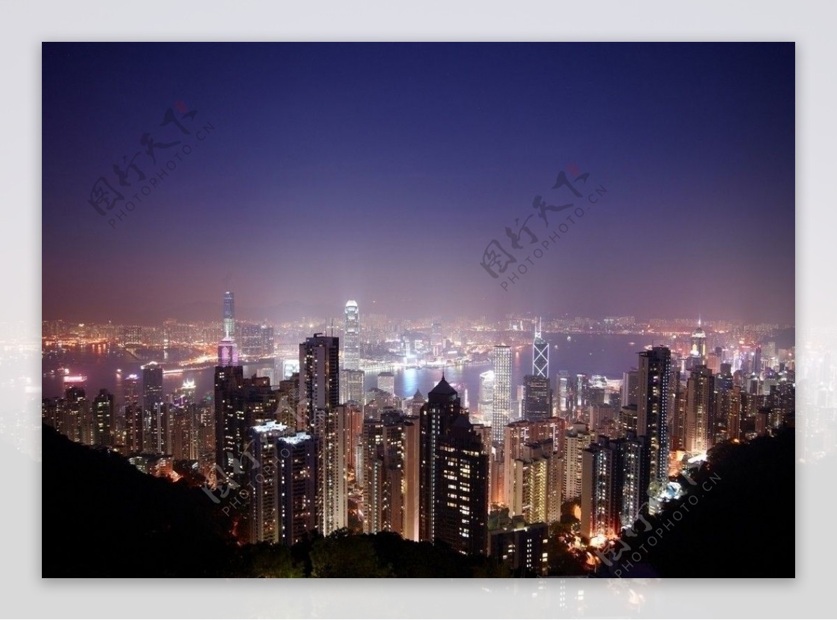 夜里的香港图片