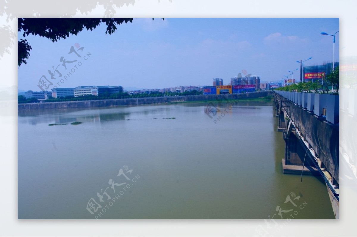 中国桥梁梅江景色图片