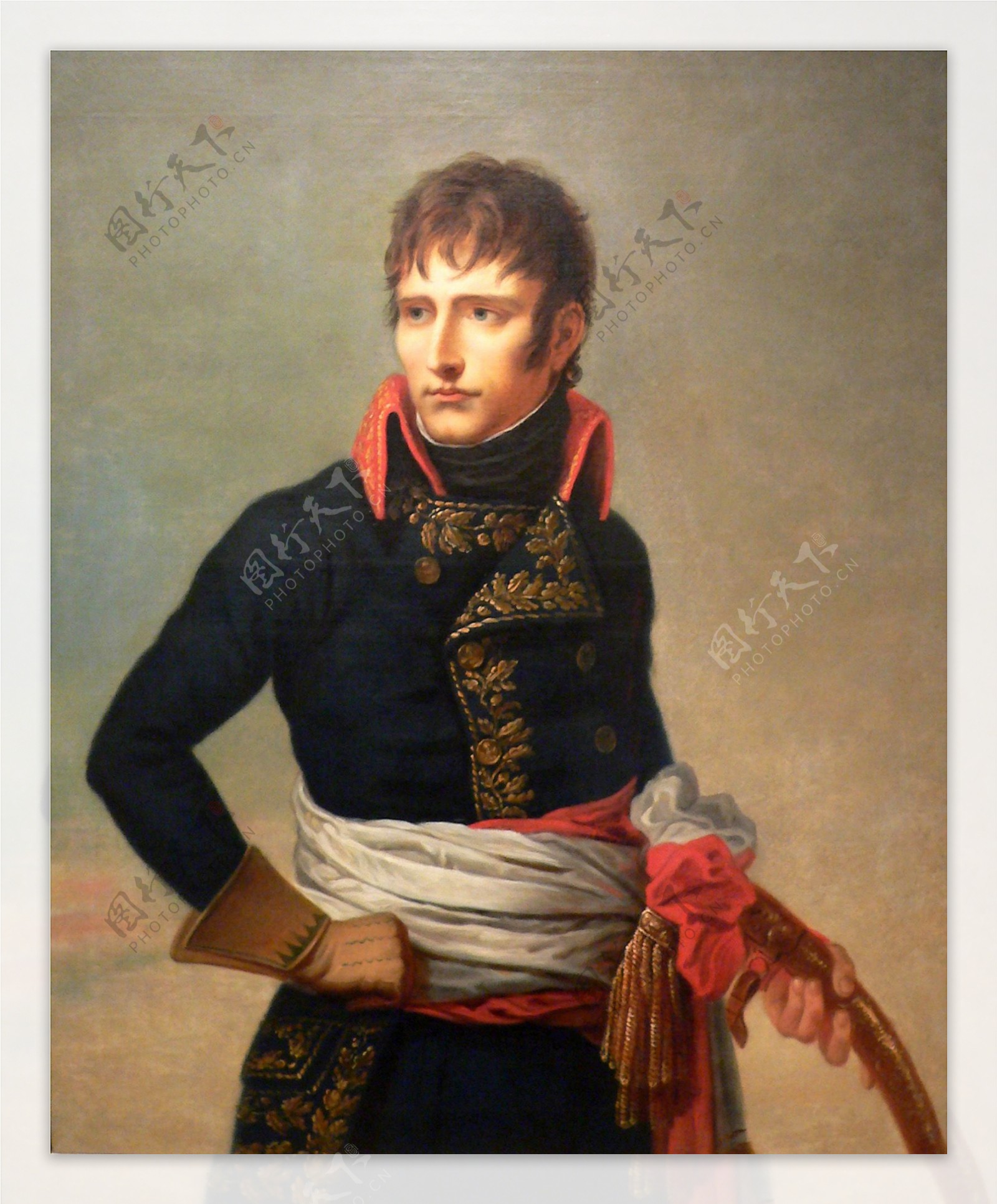 拿破仑勒桥之战站立油画图片