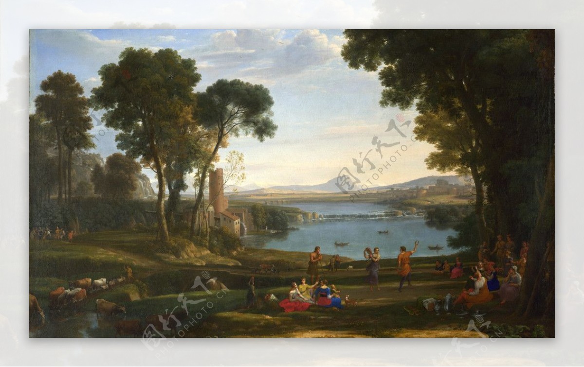 古典欧式风景油画图片