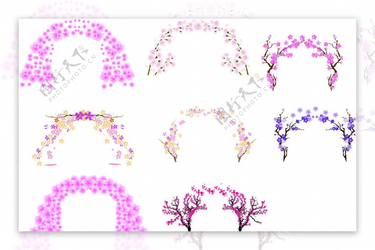 樱花拱门造型图片